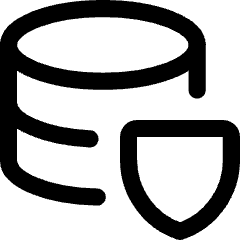 Database Shield Icon from Core Line Set