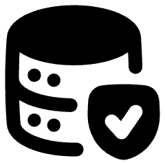 Database Shield Icon from Plump Remix Set