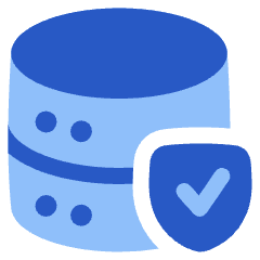 Database Shield Icon from Plump Flat Set
