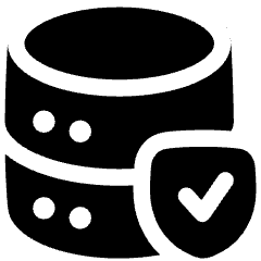 Database Shield Icon from Plump Solid Set