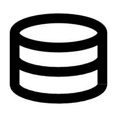 Database Solo Icon from Sharp Line Set