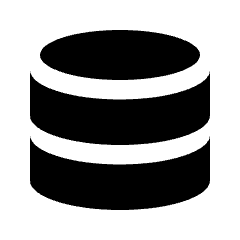 Database Solo Icon from Sharp Solid Set
