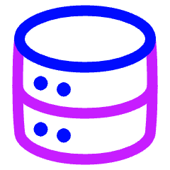Database Solo Icon from Plump Neon Set