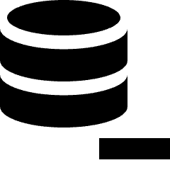 Database Subtract 1 Icon from Sharp Solid Set
