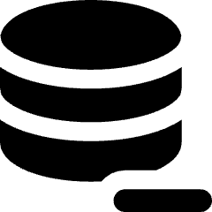 Database Subtract 1 Icon from Core Solid Set