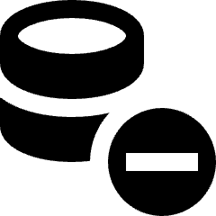 Database Subtract Remove Icon from Nova Solid Set
