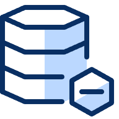 Database Subtract Icon from Cyber Duotone Set