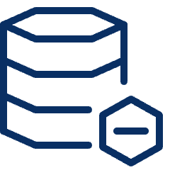 Database Subtract Icon from Cyber Line Set