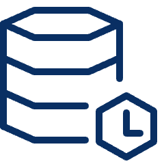 Database Time Icon from Cyber Line Set