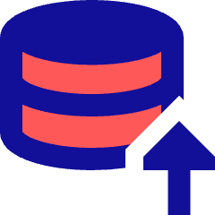 Database Upload Icon from Sharp Pop Set