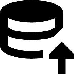 Database Upload Icon from Sharp Remix Set