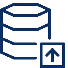 Database Upload Icon from Cyber Line Set