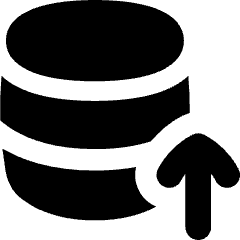 Database Upload Icon from Flex Solid Set