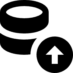 Database Upload Icon from Nova Solid Set