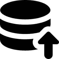 Database Upload Icon from Core Solid Set
