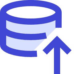 Database Upload Icon from Sharp Duo Set