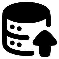 Database Upload Icon from Plump Remix Set