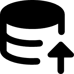 Database Upload Icon from Core Remix Set