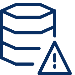 Database Warning Icon from Cyber Line Set