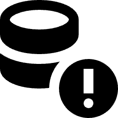 Database Warning Icon from Nova Solid Set
