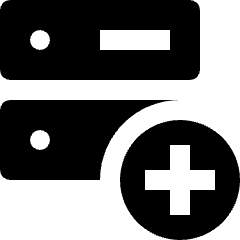 Server Add Plus Icon from Nova Solid Set