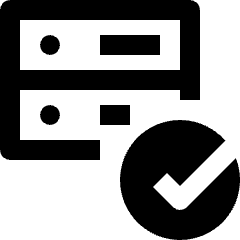 Server Check Approve Icon from Nova Line Set