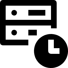 Server Clock Schedule Icon from Nova Line Set