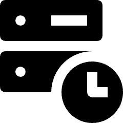 Server Clock Schedule Icon from Nova Solid Set