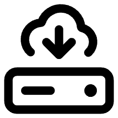 Server Cloud Drive Download Restore Icon from Core Line Set