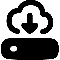 Server Cloud Drive Download Restore Icon from Flex Remix Set