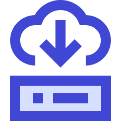 Server Cloud Drive Download Restore Icon from Sharp Duo Set