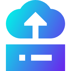 Server Cloud Drive Upload Backup Icon from Sharp Gradient Set