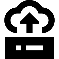 Server Cloud Drive Upload Backup Icon from Sharp Remix Set