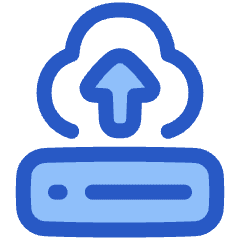 Server Cloud Drive Upload Backup Icon from Plump Duo Set