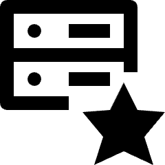 Server Favourite Star Icon from Nova Line Set