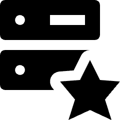 Server Favourite Star Icon from Nova Solid Set