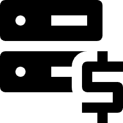 Server Money Fund Investment Icon from Nova Solid Set