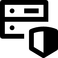 Server Security Shield Icon from Nova Line Set