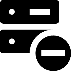 Server Subtract Remove Icon from Nova Solid Set