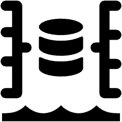 Data Lake Diagram 1 Icon from Ultimate Bold Set