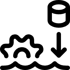 Data Lake Down Icon from Ultimate Regular Set