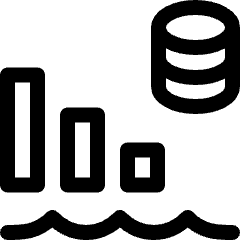 Data Lake Level Icon from Ultimate Regular Set