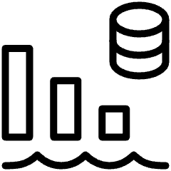 Data Lake Level Icon from Ultimate Light Set