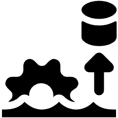 Data Lake Up Icon from Ultimate Bold Set