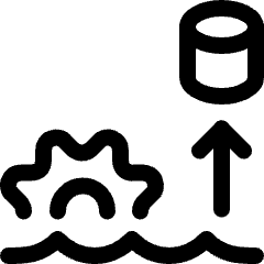 Data Lake Up Icon from Ultimate Regular Set