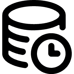 Database Clock Alternate Icon from Ultimate Bold Set