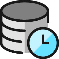 Database Clock Icon from Ultimate Colors Set