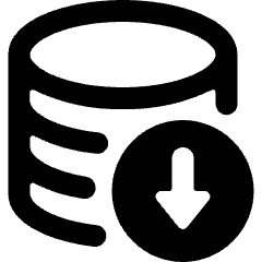 Database Download Alternate Icon from Ultimate Bold Set