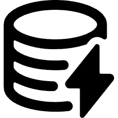 Database Flash Alternate Icon from Ultimate Bold Set