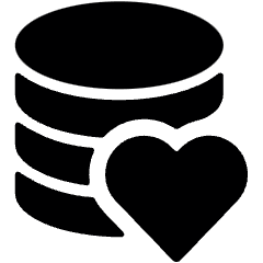 Database Heart Icon from Ultimate Bold Set